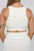 Solace in White | U-Neck Short Sleeve Crop Top