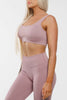 Bloom in Purple Blush | Plunge Neckline Sports Bra