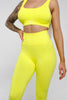 Bloom in Neon Yellow | Slim Fit Leggings