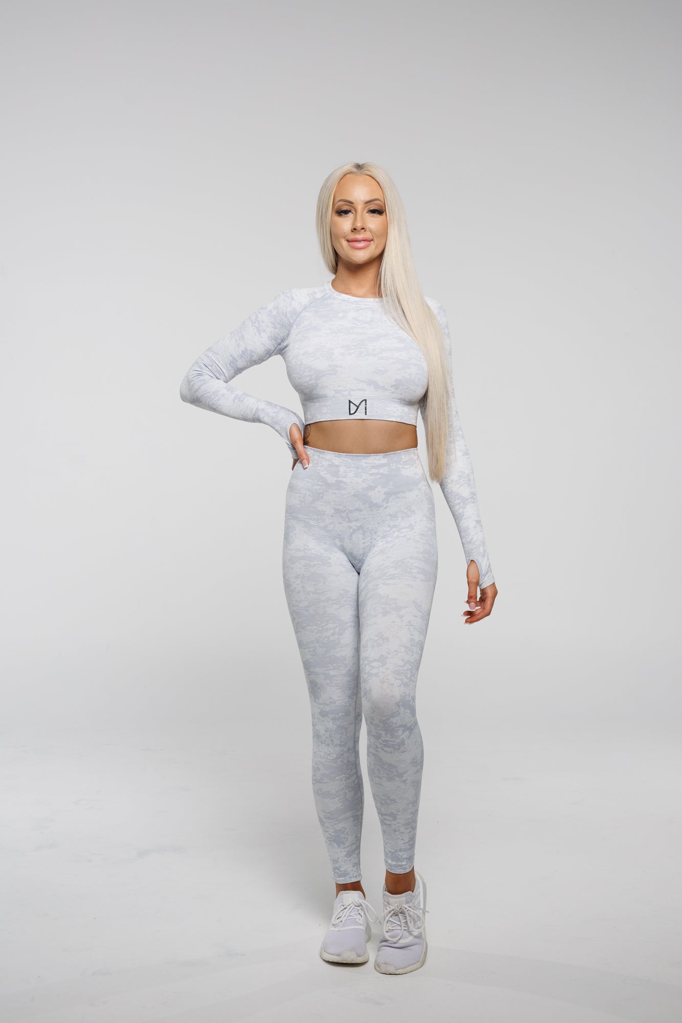 Fierce in White | Long Sleeve Crop Top