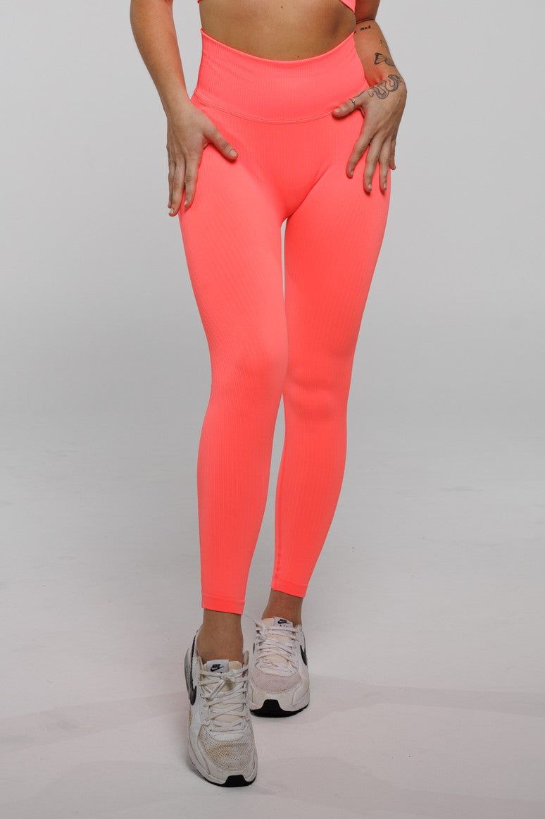 Bloom in Neon Pink | Slim Fit Leggings