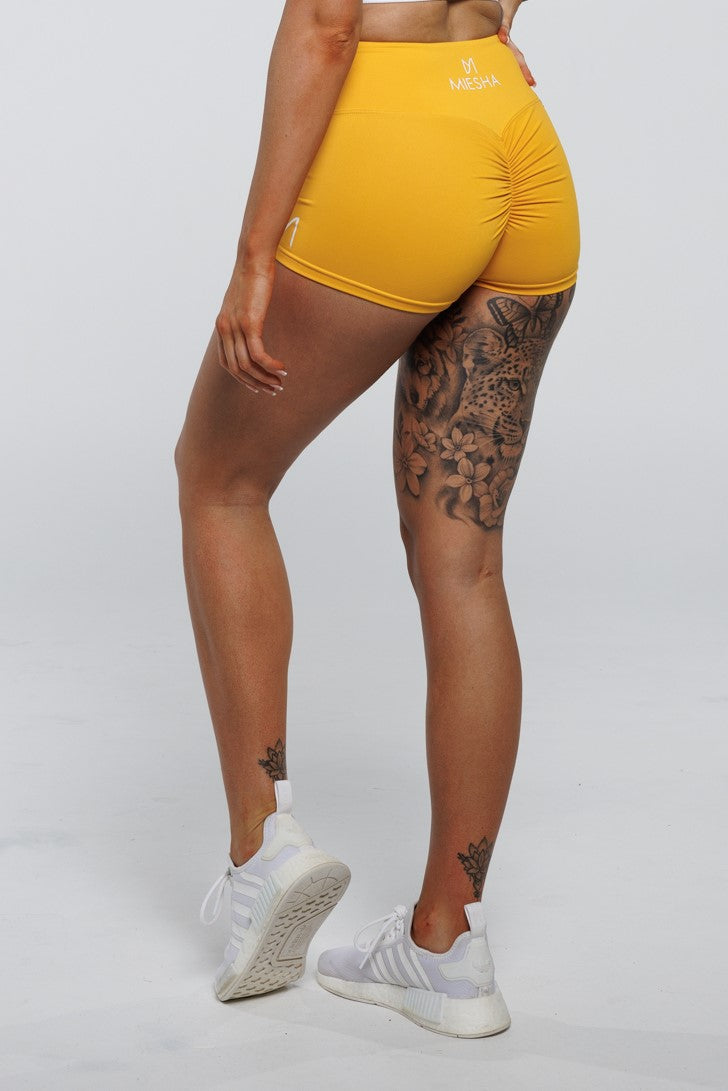 Aura in Mustard | Booty Scrunch Shorts