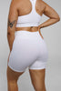 Esse in White | Mid Length Shorts with Drawstring