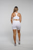 Esse in White | Mid Length Shorts with Drawstring