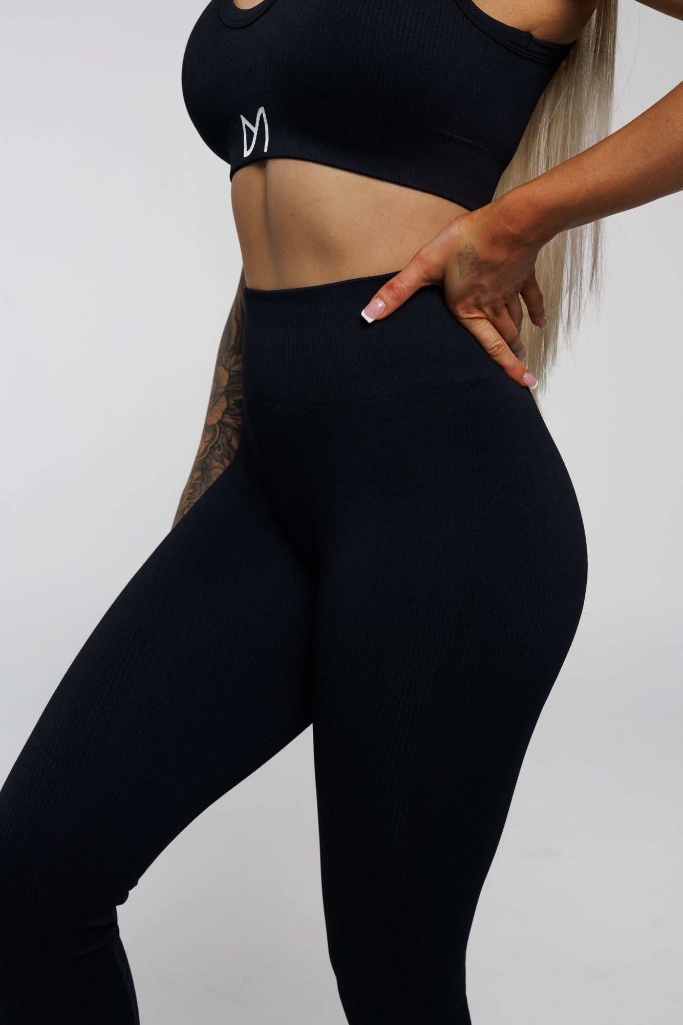 Solace in Black | High Waist Leggings