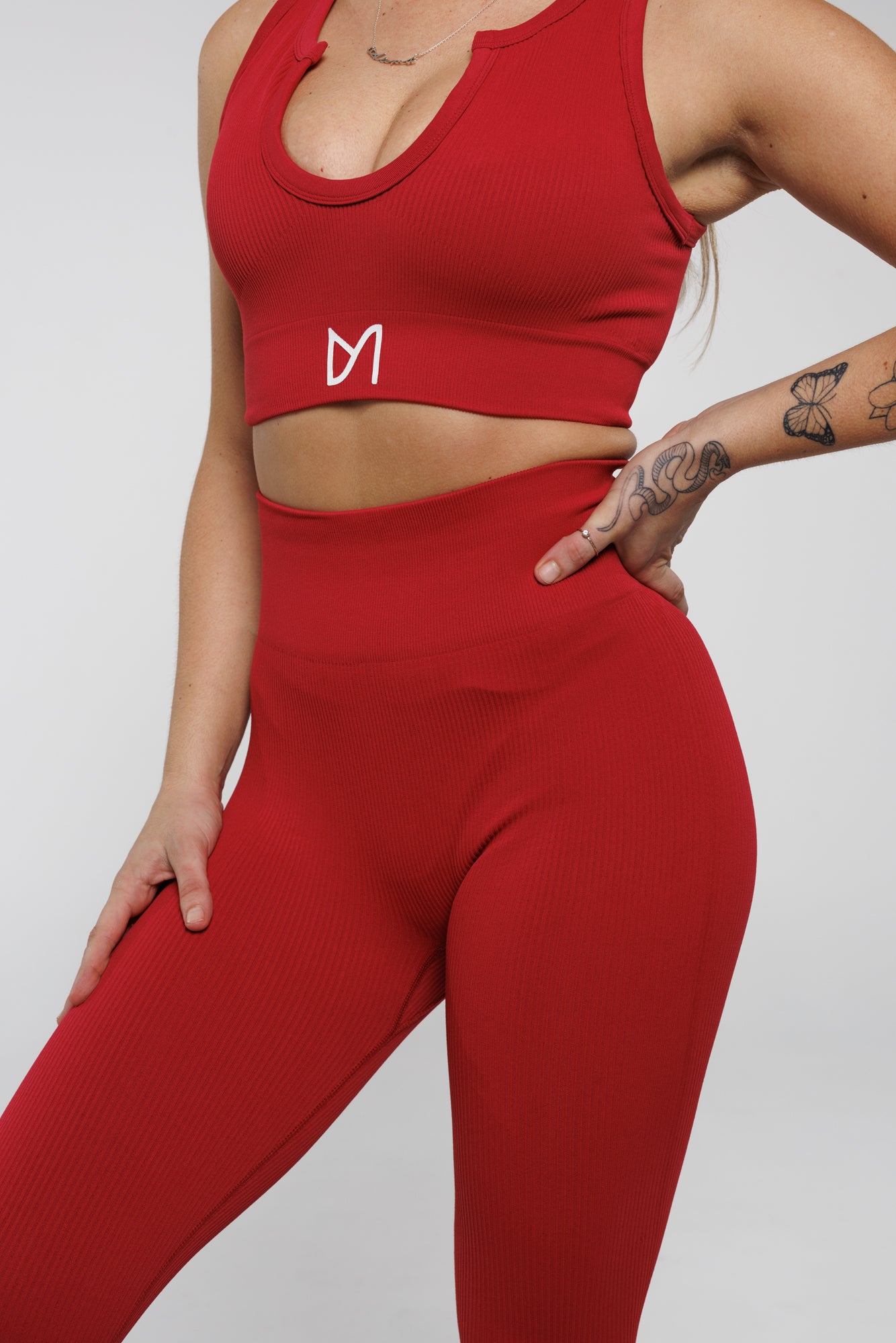 Solace in Red | High Waist Leggings