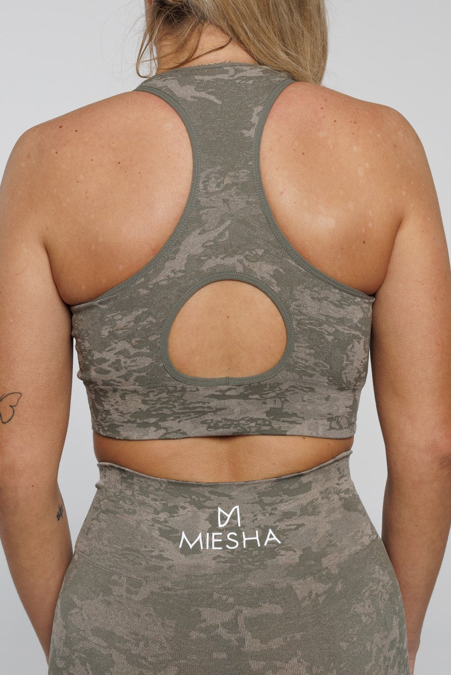 Fierce in Khaki | Camouflage Sports Bra