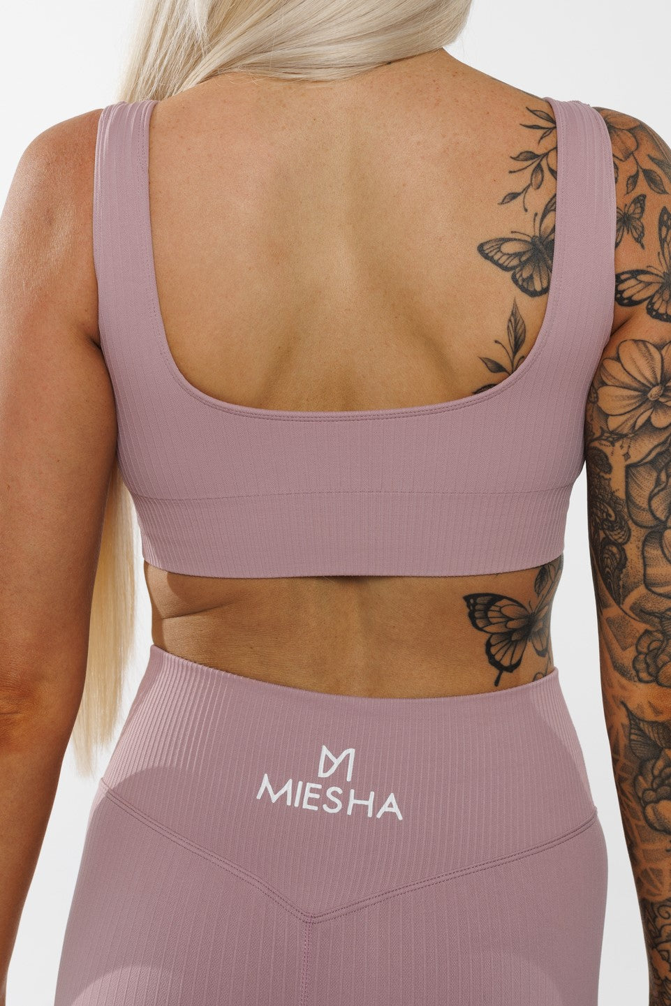 Bloom in Purple Blush | Plunge Neckline Sports Bra