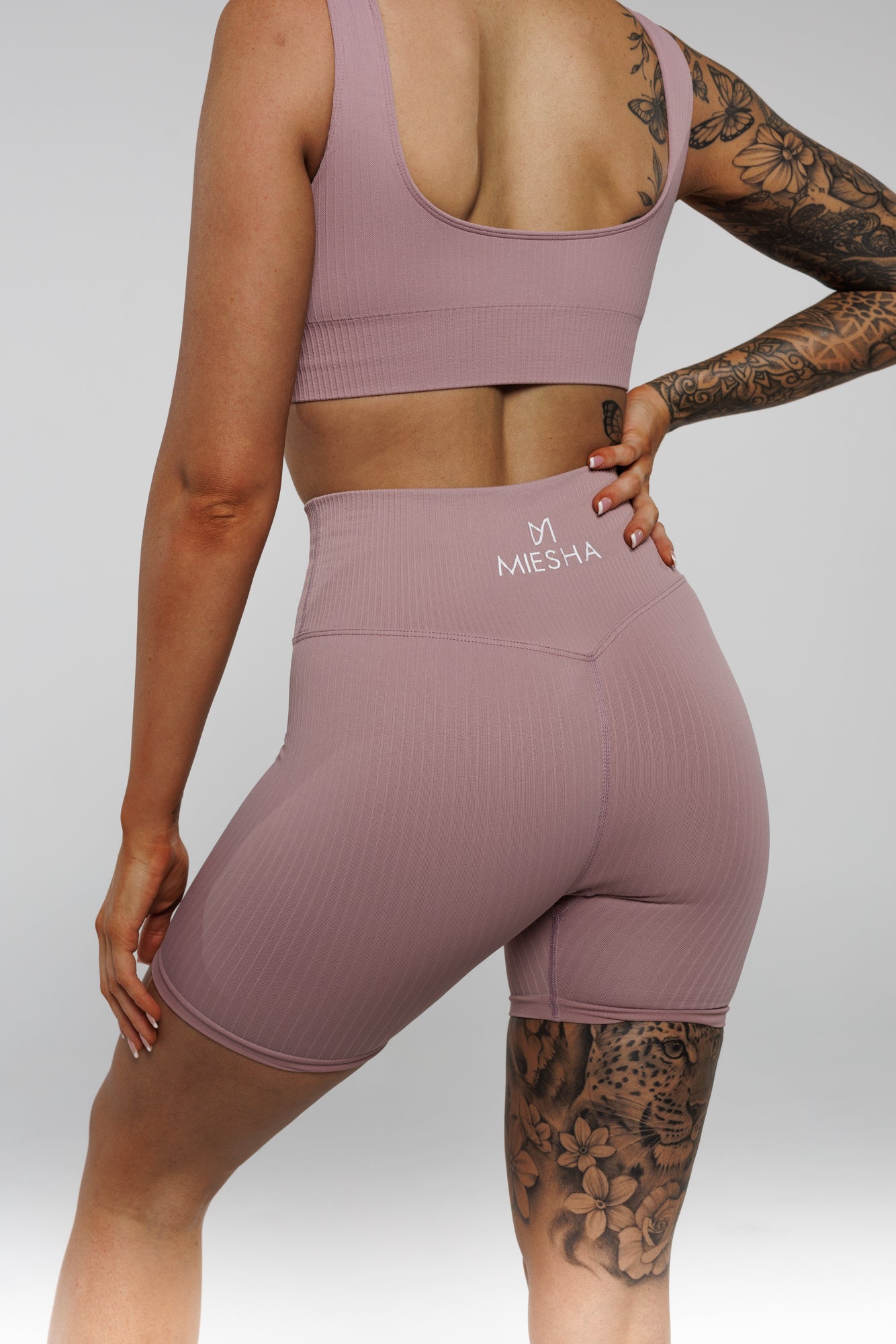 Bloom in Purple Blush | Slim Fit Mid Length Shorts